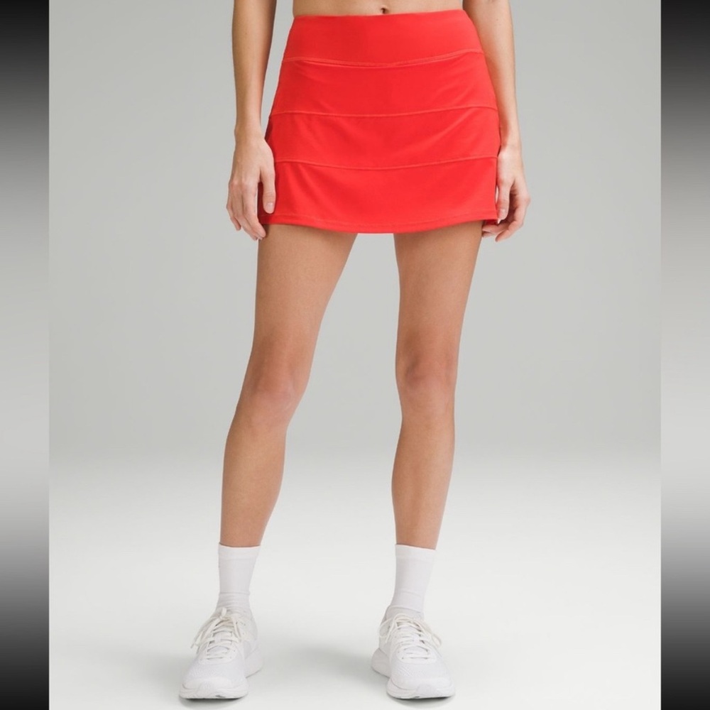 NWT Lululemon Pace Rival MR Skirt- HOT HEAT